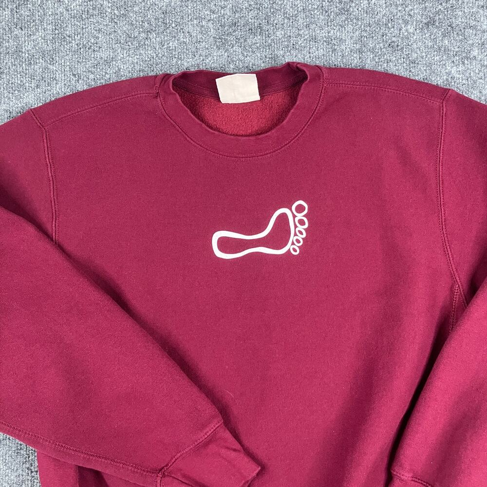 MV Sport Sweatshirt Mens Size M Maroon Crewneck Pullover Fleece Graphic Casual‎